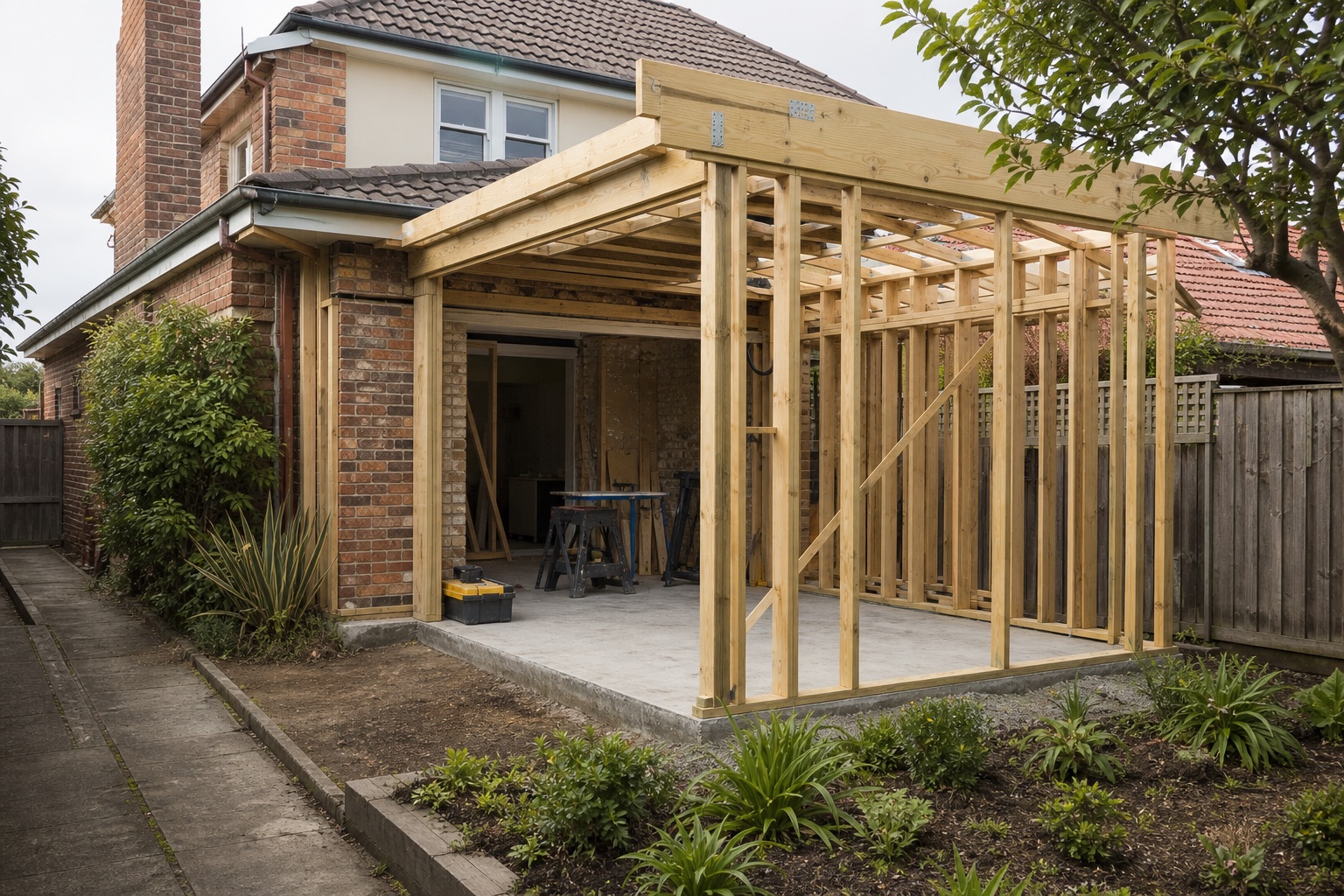 Rear extension framing