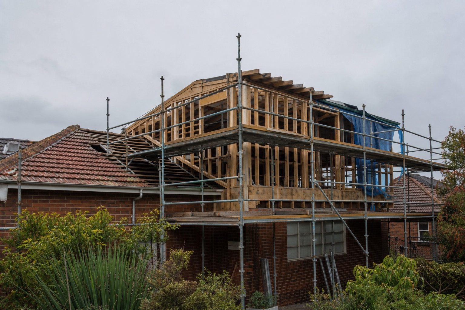Second-storey addition framing